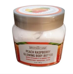 The Spathecary Peach Raspberry Glowing Body Scrub with Vitamin C & Green Tea 5oz